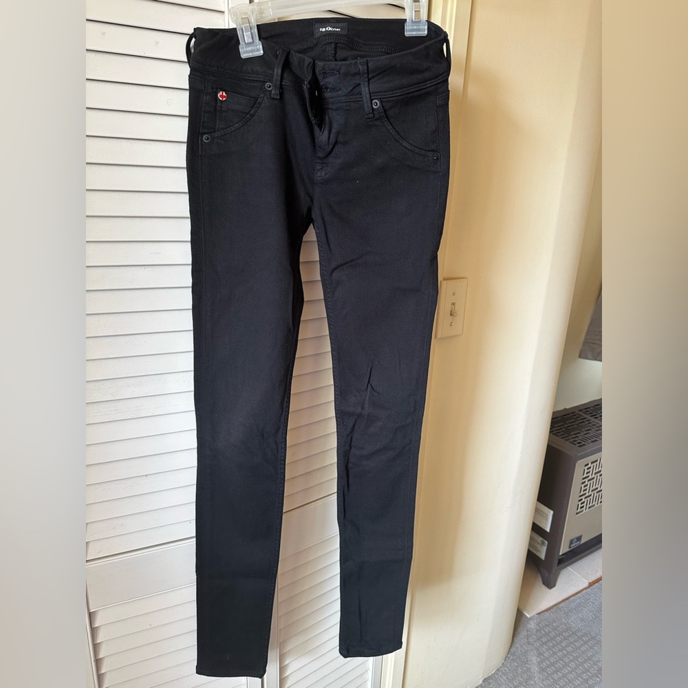Hudson Collin Skinny Supermodel Black Jeans Size 25